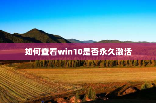 如何查看win10是否永久激活 WINDOWS10如何查看是否是永久激活？