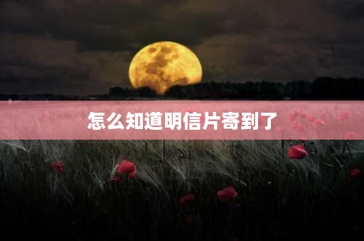 怎么知道明信片寄到了 寄的明信片能收到吗？