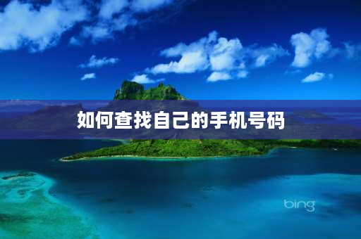 如何查找自己的手机号码 自己名下的号码怎么查询到？