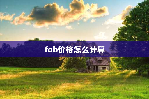 fob价格怎么计算 fob按什么计价？