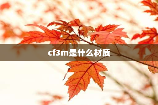 cf3m是什么材质 cf3m是什么材质cf3m是什么材质？