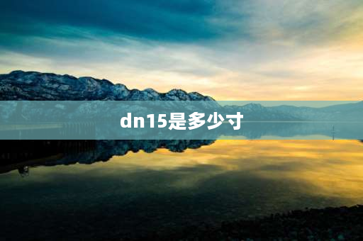 dn15是多少寸 15寸钢管直径是多少？