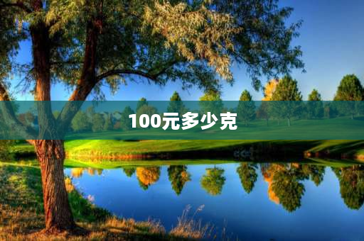 100元多少克 100元人民币的重量？