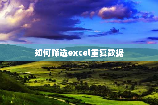 如何筛选excel重复数据 excel怎么筛选标记重复数字？