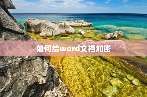 如何给word文档加密 如何给电子文档设置密码？