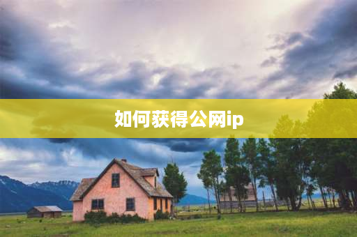 如何获得公网ip 个人申请公网ip需要什么条件？