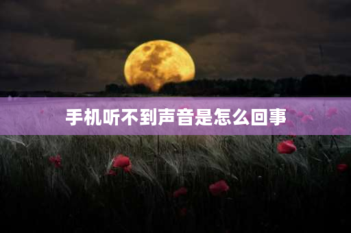 手机听不到声音是怎么回事 我的手机坏了听不到声音？