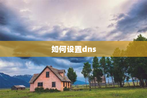 如何设置dns dns地址怎么设置？