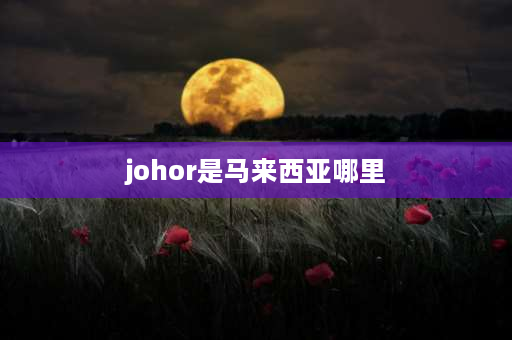 johor是马来西亚哪里 马来西亚d车牌字母，是哪里的地方？