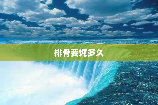 排骨要炖多久 炖排骨需要多长时间？