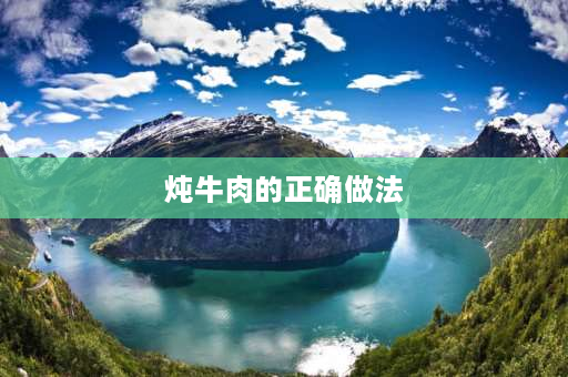 炖牛肉的正确做法 炖牛肉的正确方法怎么炖？