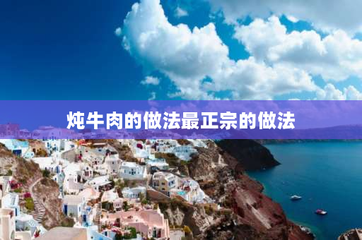 炖牛肉的做法最正宗的做法 炖牛肉只加三种调料放多少水？