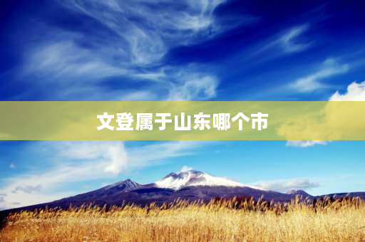 文登属于山东哪个市 文登人口2021总人数是多少？