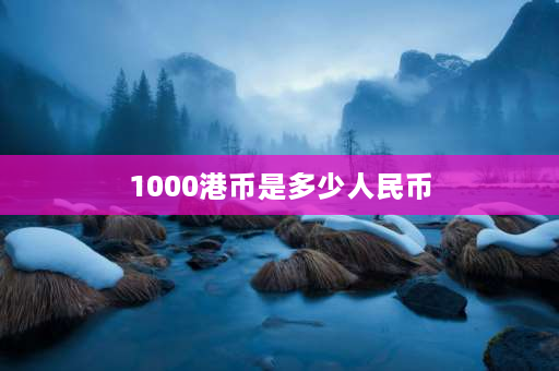 1000港币是多少人民币 1000港币叫什么？