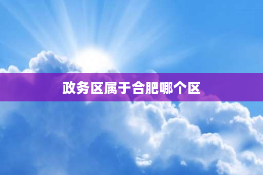 政务区属于合肥哪个区 合肥政务区和滨湖新区哪个好？