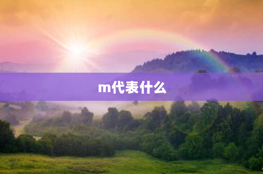 m代表什么 M、这个字母有什么含义？