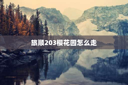 旅顺203樱花园怎么走 旅顺203樱花园让搭帐篷吗？