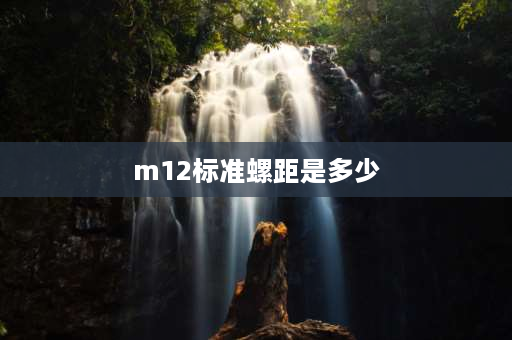 m12标准螺距是多少 M12螺距是多少？