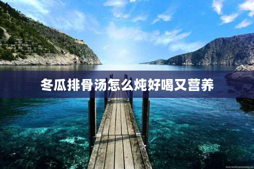 冬瓜排骨汤怎么炖好喝又营养 冬瓜排骨炖什么？