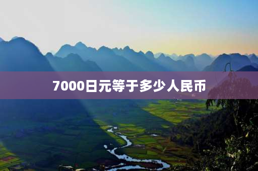 7000日元等于多少人民币 7000日元在日本能买些什么东西？