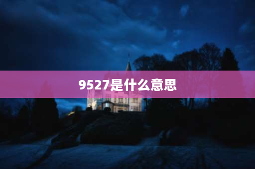 9527是什么意思 9527在香港语是什么意思？