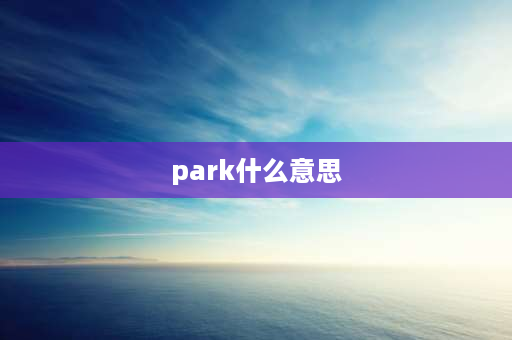 park什么意思 park有游玩的意思吗？