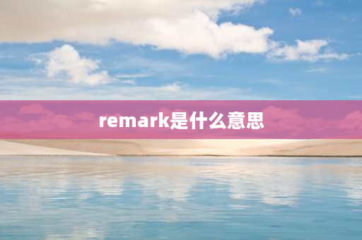 remark是什么意思 备注的英语及英语简称？