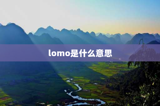 lomo是什么意思 ilomoyou是什么意思？