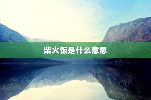 柴火饭是什么意思 电饭煲上标的柴米饭是什么？