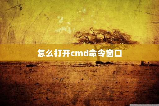 怎么打开cmd命令窗口 如何打开电脑窗口程序？