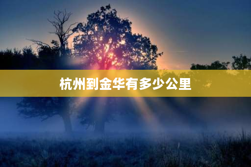 杭州到金华有多少公里 杭州到浙江省各县市分别是多公里？