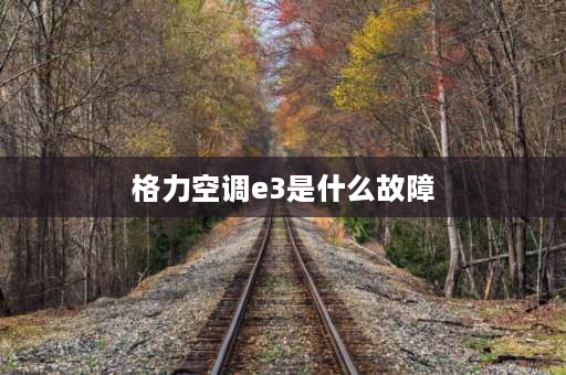 格力空调e3是什么故障 格力空调e3最简单解决办法？