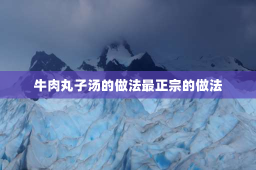 牛肉丸子汤的做法最正宗的做法 牛肉丸子汤的做法牛肉丸子萝卜汤的做法？