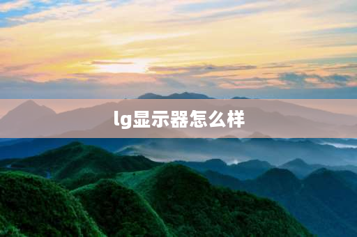 lg显示器怎么样 LG显示器好不好？