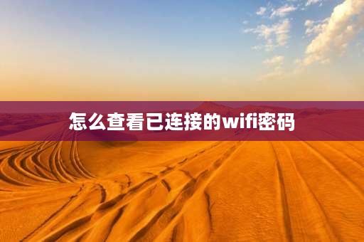 怎么查看已连接的wifi密码 wifi编码怎么查找？