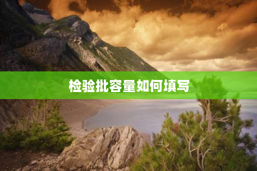 检验批容量如何填写 主体柱墙梁板检验批容量怎么填写？