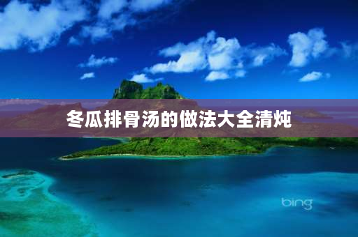 冬瓜排骨汤的做法大全清炖 冬瓜排骨炖什么？