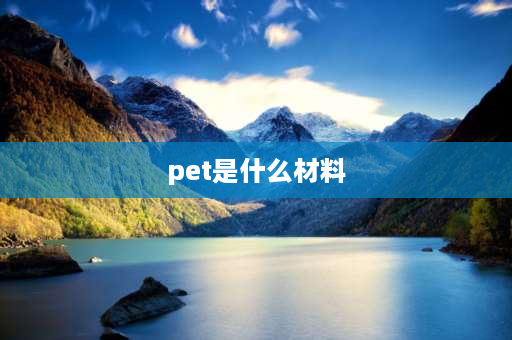 pet是什么材料 PET是什么材料？