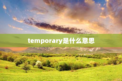 temporary是什么意思 rary结尾的单词？