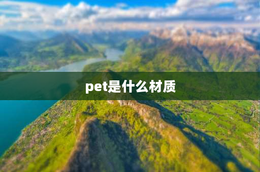 pet是什么材质 pet是什么材质？