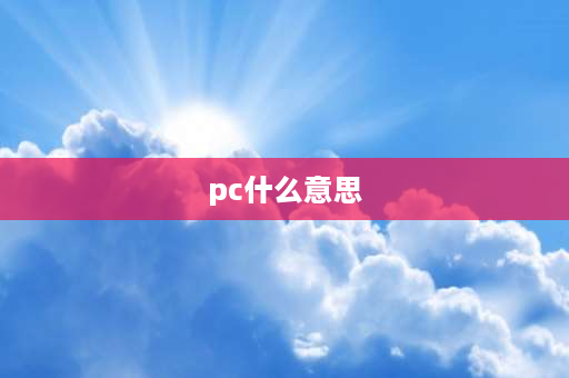 pc什么意思 pc是什么意思呢？