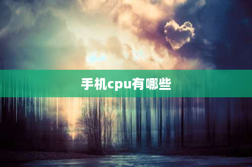 手机cpu有哪些 手机cpu有多少个引脚？