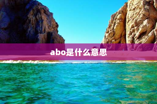 abo是什么意思 动漫中的abo什么意思？