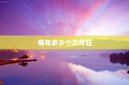 每年多少个工作日 一年下来法定休息日总共是几天？