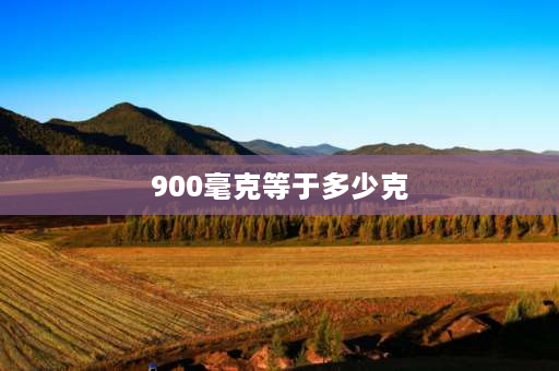 900毫克等于多少克 900克是几斤？