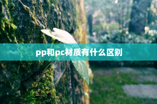 pp和pc材质有什么区别 材料PP和PC的区别？