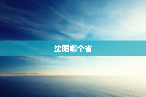 沈阳哪个省 沈阳是哪个省份？