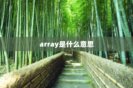 array是什么意思 c语言array函数？