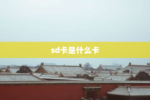 sd卡是什么卡 sd卡格式化是什么意思？