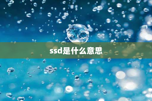 ssd是什么意思 什么是ssd？